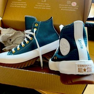 Custom designed converse lugged platform leather.  M7 W9